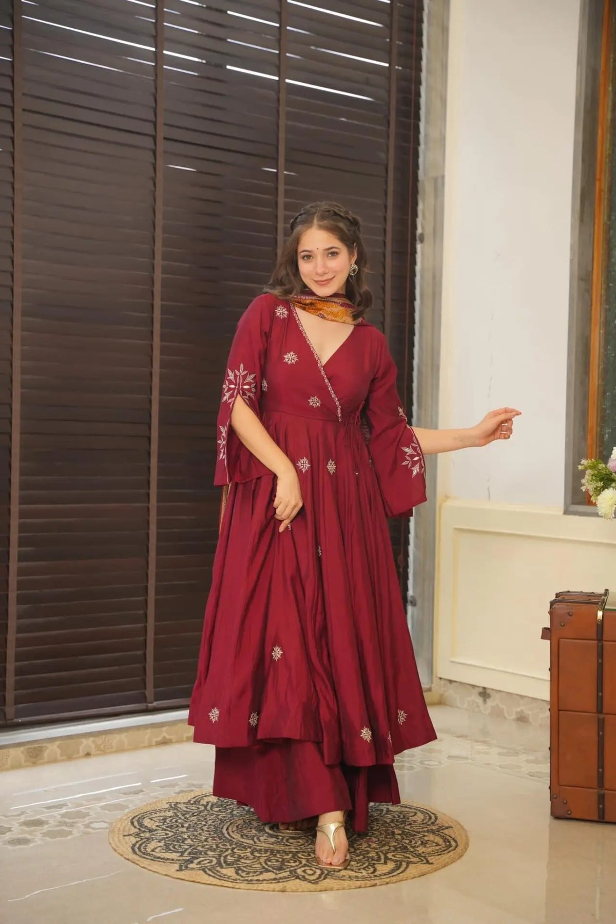 Ramya Pure Silk Anarkali Suit Set