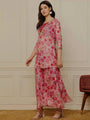 Rosea Bloom Printed Kurta Palazzo Set
