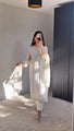 Ivory Glow Embellished Straight Suit Set