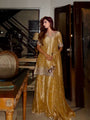 Golden Aura Luxe Silk Palazzo Set