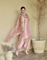 Ziva Pearl Handwork Plazzo Set