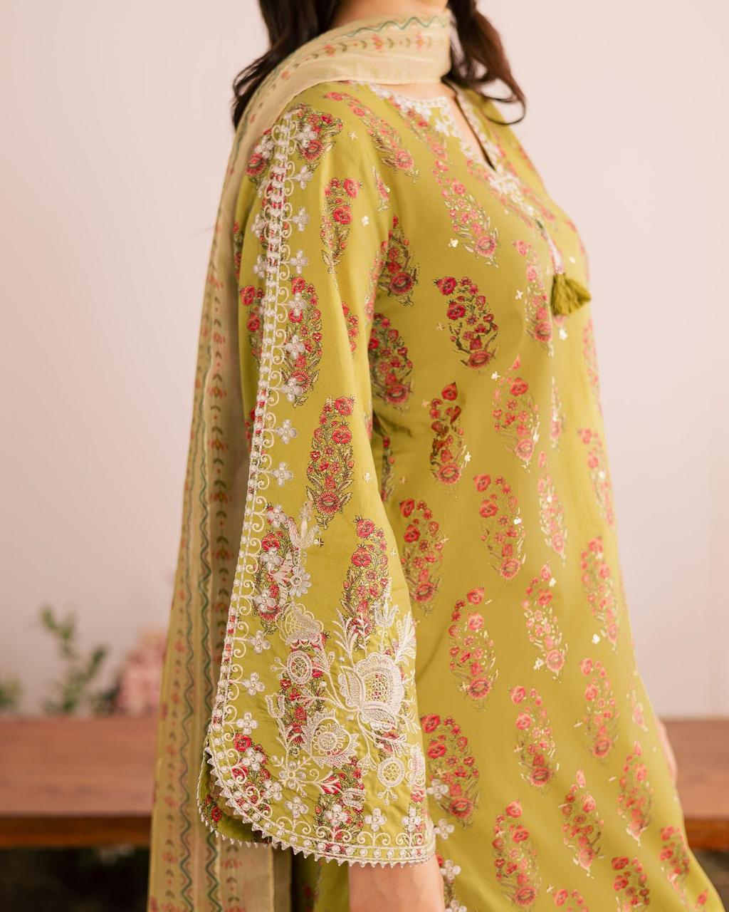 Floral Breeze Embroidered Lawn Suit