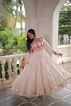 Palak Off White Kora Cotton Gota Patti Work  Gown