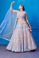Luxury Embroidered Lehenga with Real Mirror Handwork