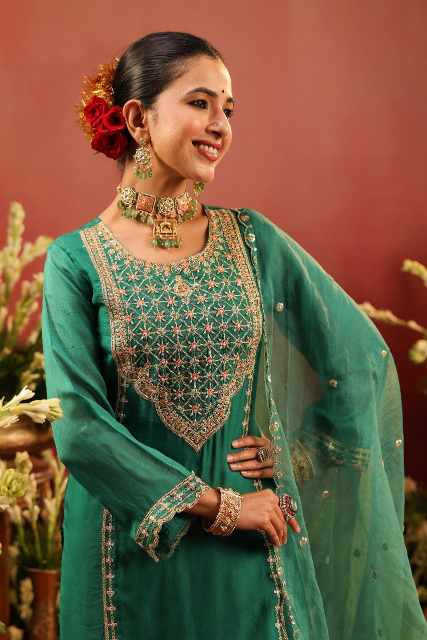 Shaheen Emerald Suit Set