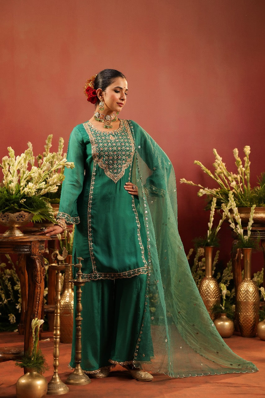 Shaheen Emerald Suit Set