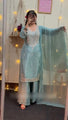 Celestial Blue Georgette Palazzo Suit