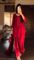 Elegant Red Embroidered Kurta Set