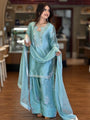 Aqua Elegance Embroidered Kurta Set