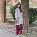 Aarzoo Faux Georgette Embroidered Kurti Pant Set with Dupatta