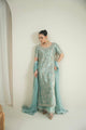 Seafoam Green Embroidered Silk Salwar Kameez Set with Dupatta