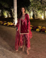 Crimson Royale Velvet Embroidered Set