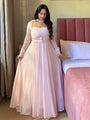 Blush Aura Faux Georgette Maxi Anarkali Set