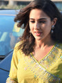   Sara Lemon Chanderi Silk Set