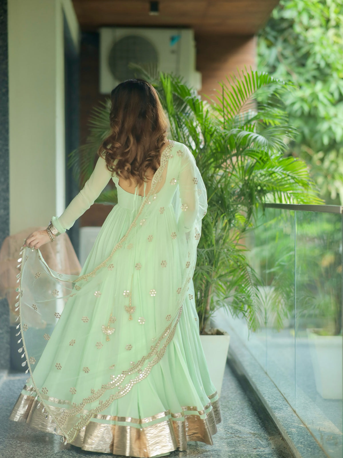 Golden Mist Anarkali