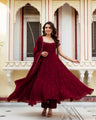 Maroon Starry Mugdha Anarkali Set