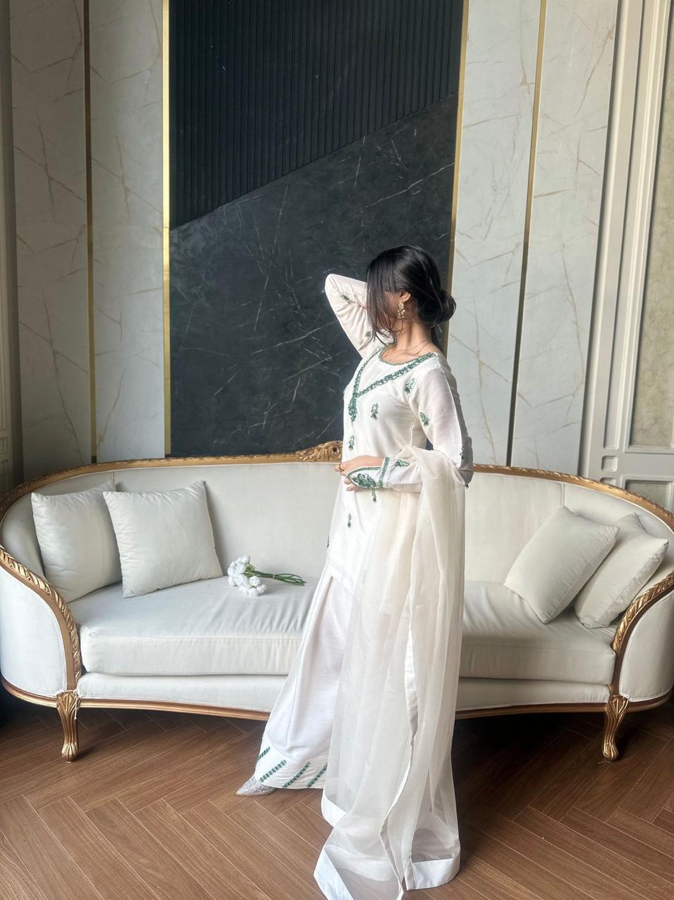 Chanderi Silk Farshi Suit Set