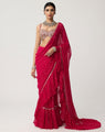 Midnight Sequin Crush Pleated Saree Set