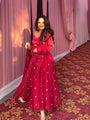 Aarvi Ruby Gleam Anarkali Set