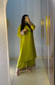 Royal Lime Glow Palazzo Suit Set