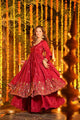Rangrez Wine Embroidered Anarkali