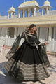 Regal Noir Embroidered Anarkali set