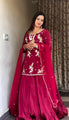 Shaahi Gul Maroon Lehenga Set