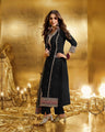 Noir Regal Embroidered Suit Set