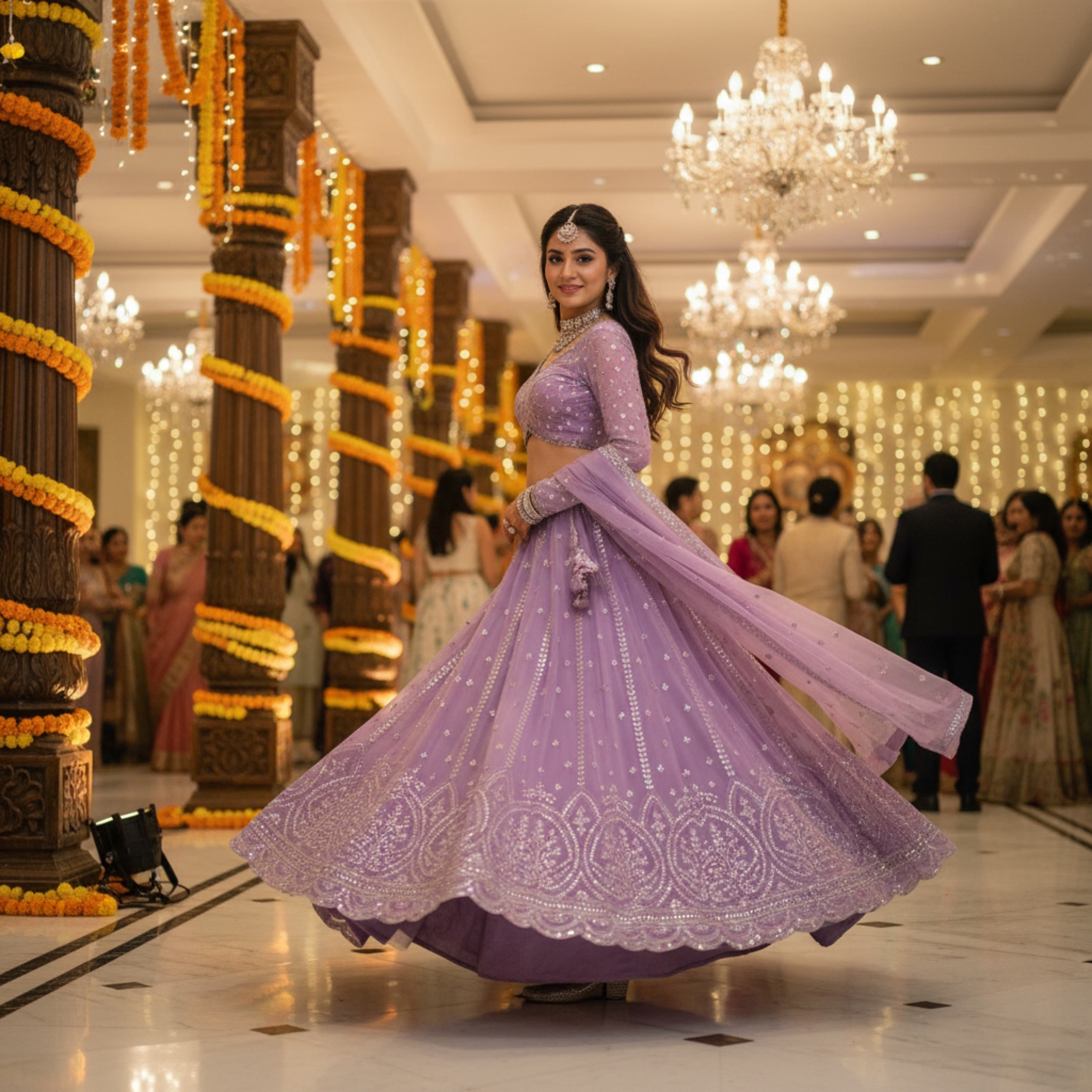 Royal Liliac Lehenga Set