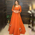 Aarohi Orange Anarkali Gown Set