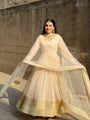Alisha Off White Dazzle Anarkali Suit Set