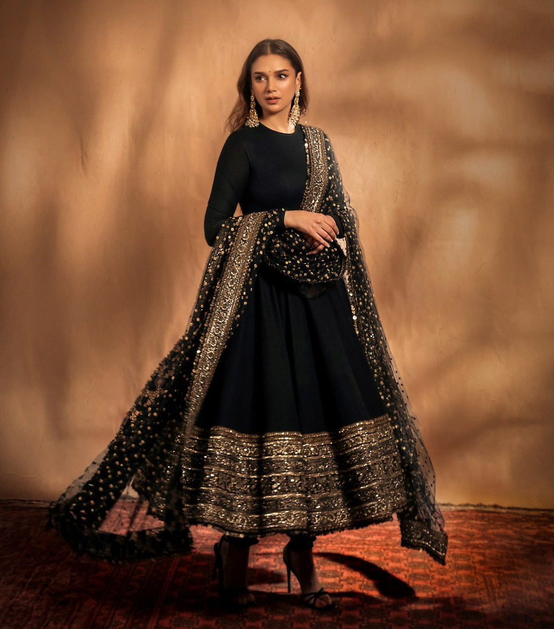 ADITI BLACK COLOUR ANARKALI SUIT SET