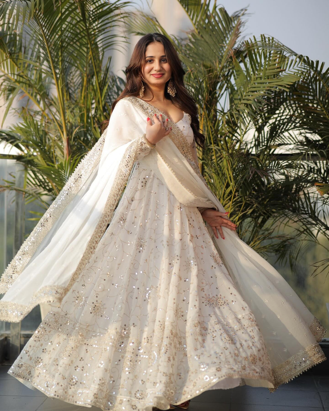 Amisha Off White Suit Set