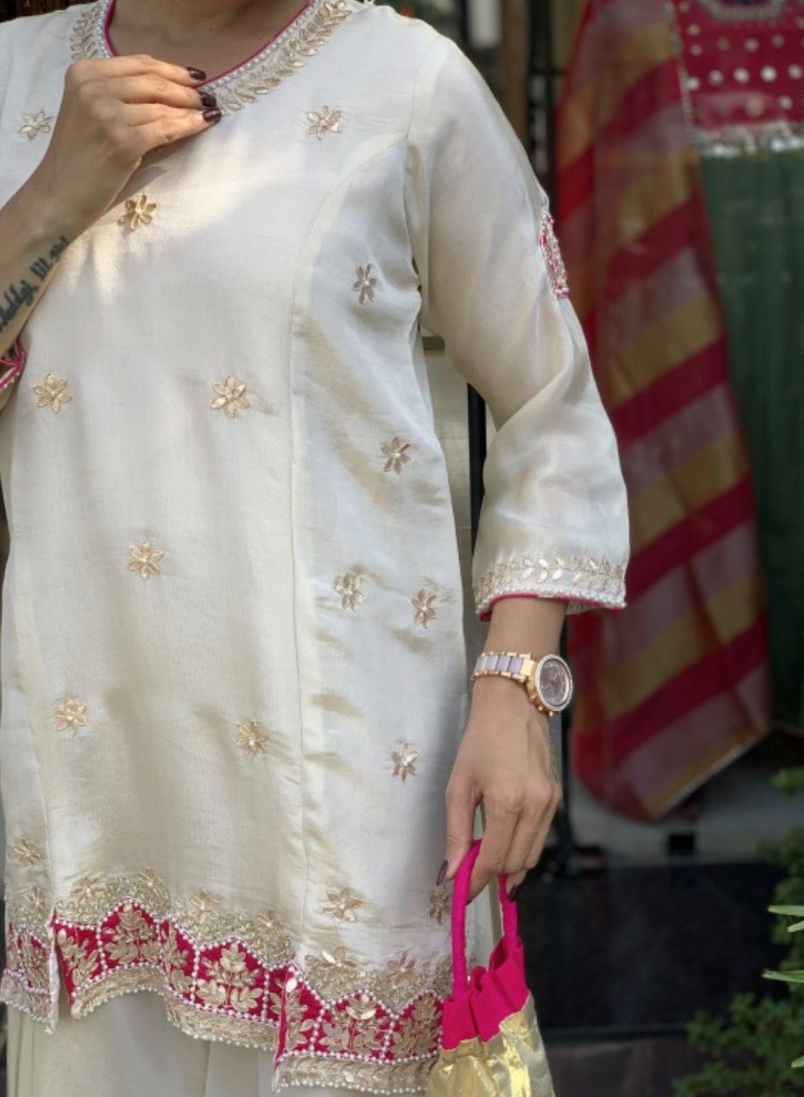 Premium Ivory Grace Glass Tissue Suit