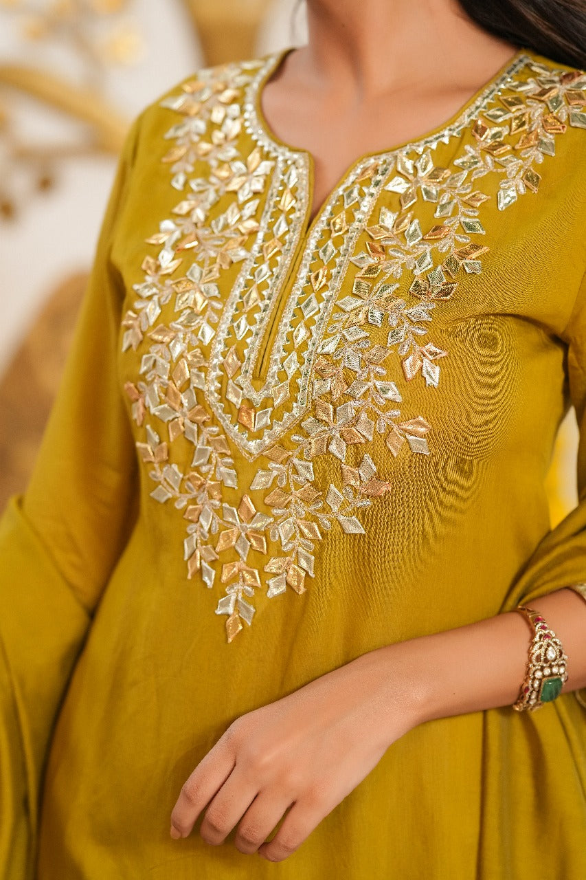 Akansha Mustard Sharara Suit Set