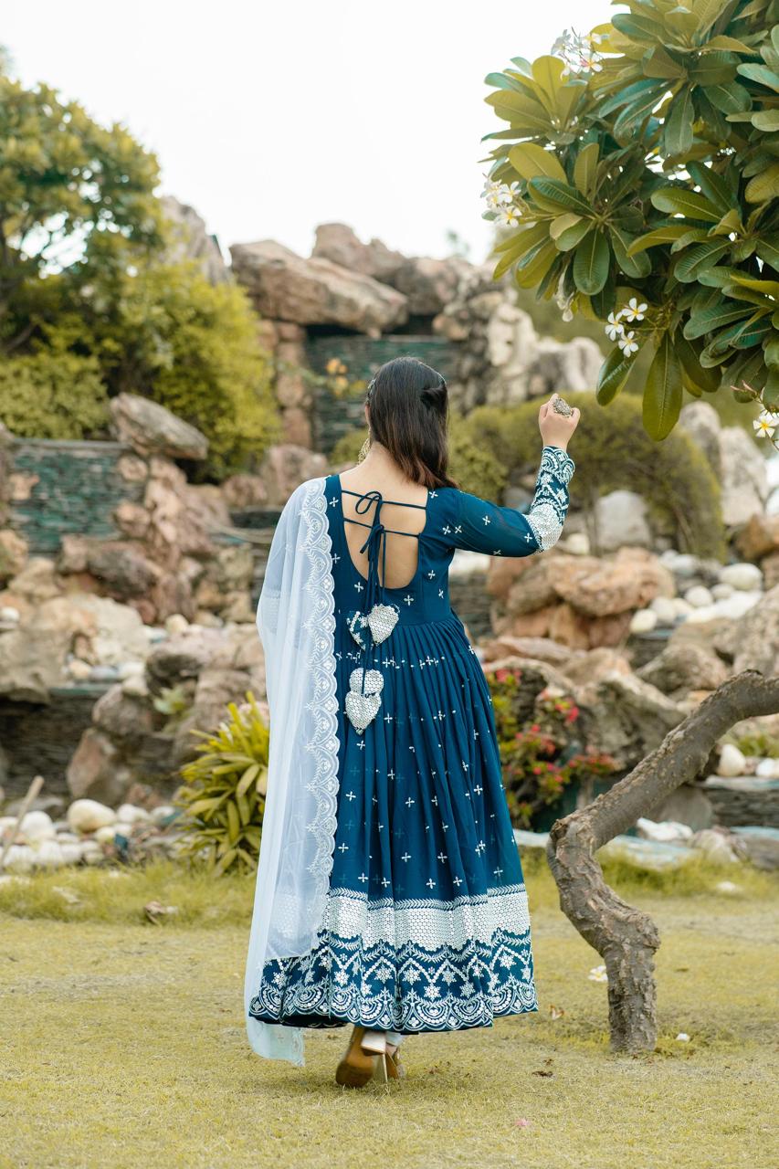 The Celestial Bloom Anarkali Set
