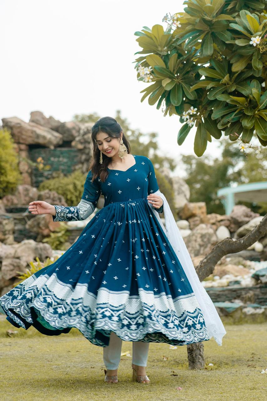 The Celestial Bloom Anarkali Set