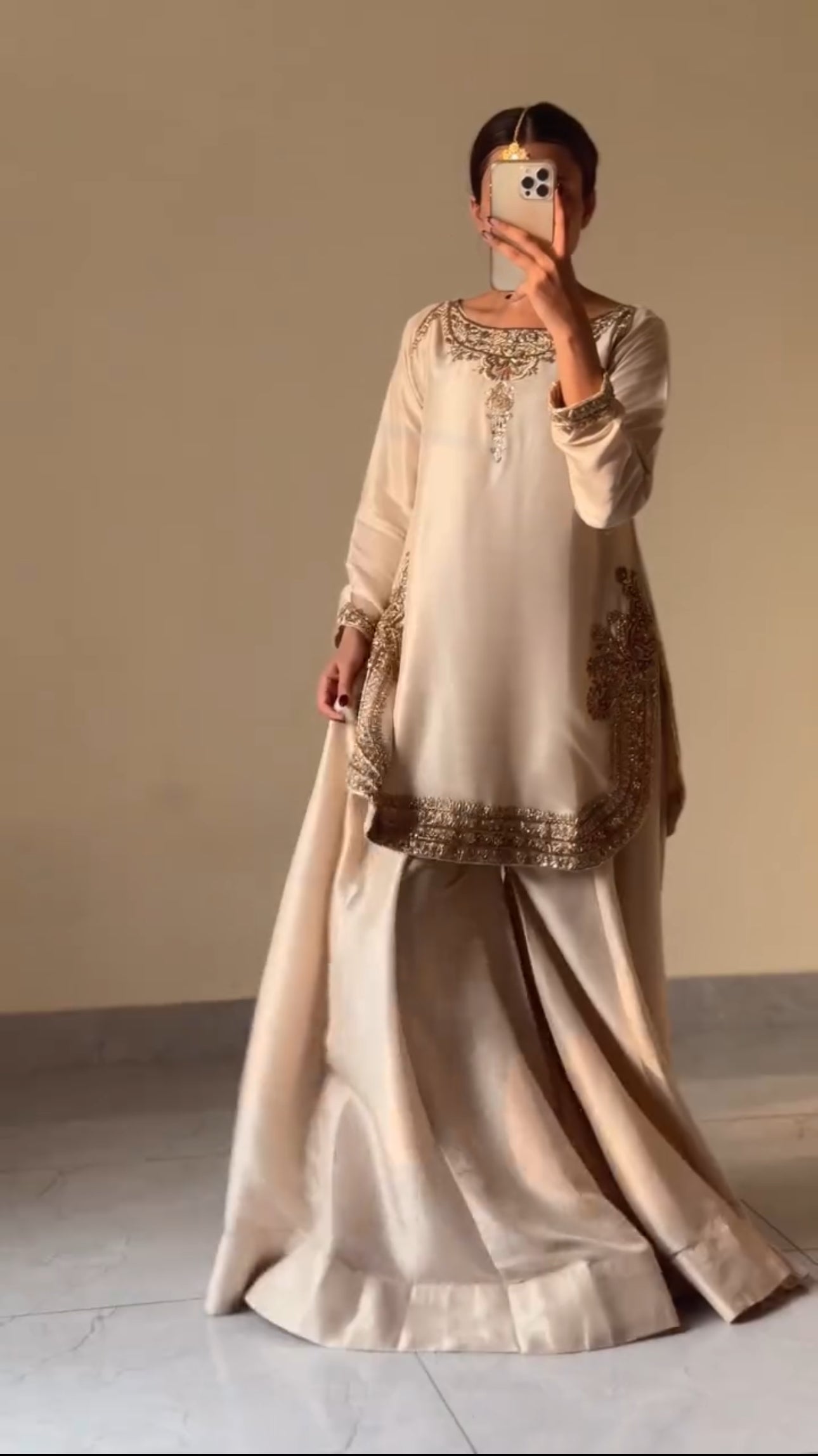 Ivory Gold Premium Silk Suit Set