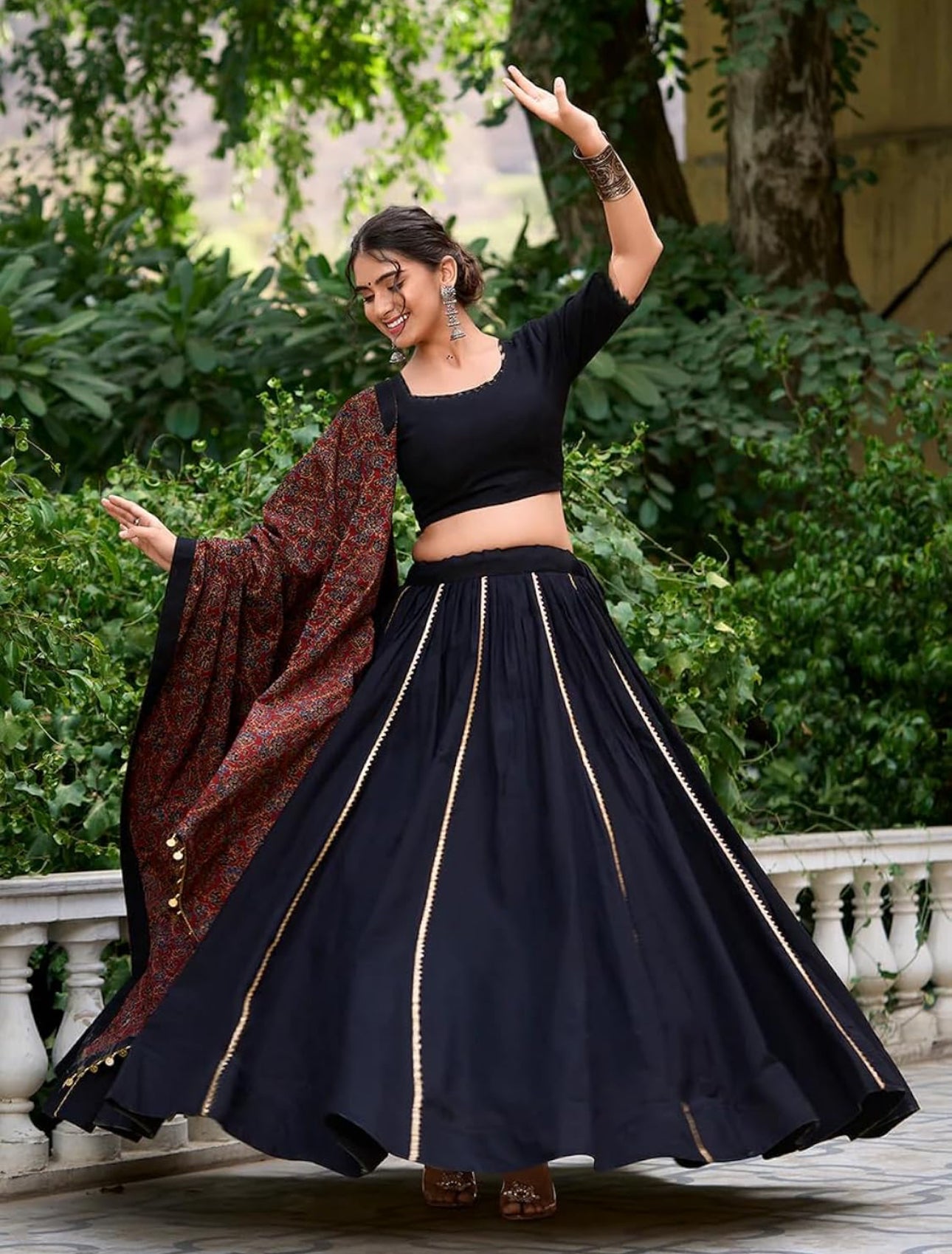 Rangrasiya Black Lehenga