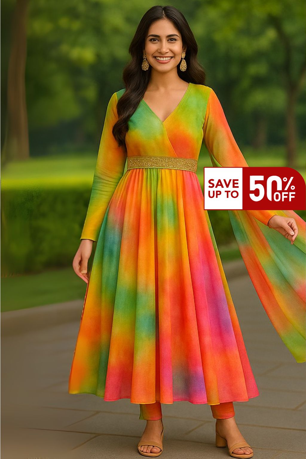 Rainbow Radiance Anarkali