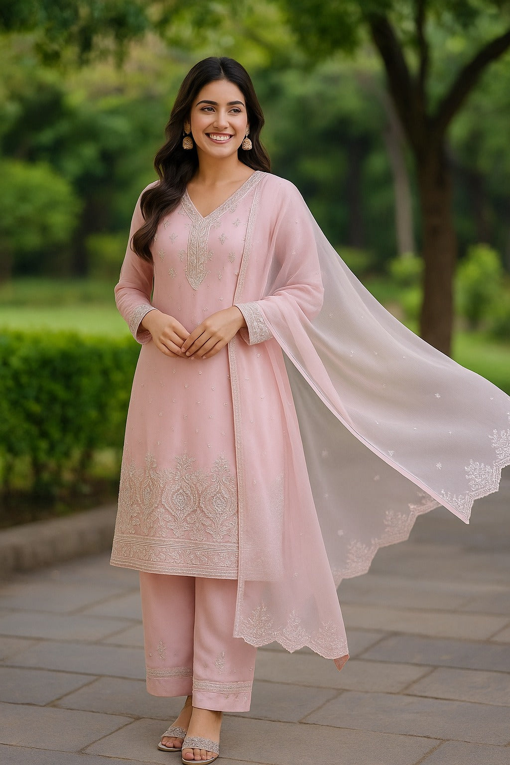 Sukoon in Blush Farshi Suit Set