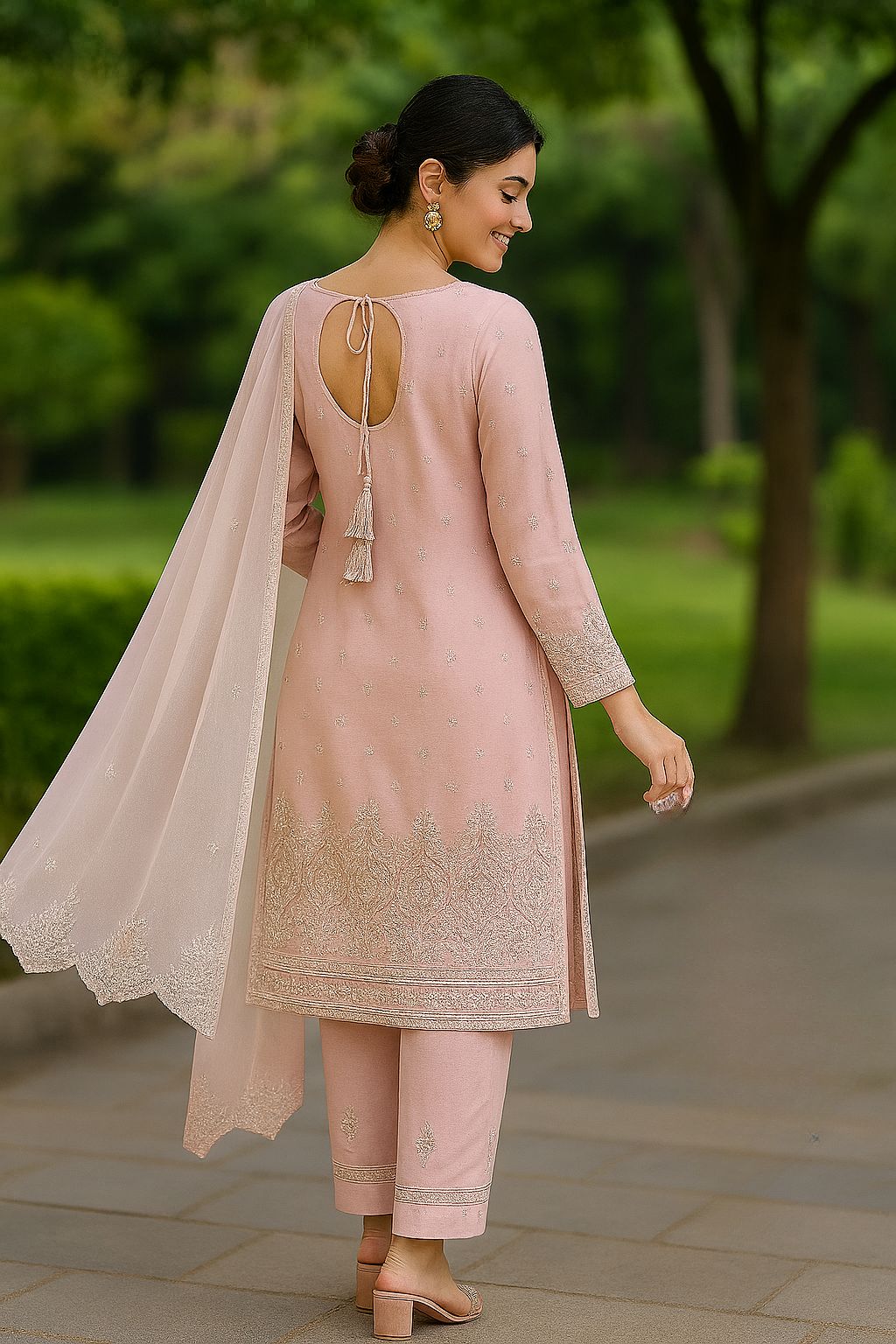 Sukoon in Blush Farshi Suit Set