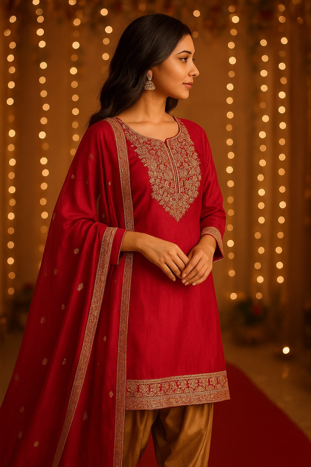 Aarohi Embroidered Patiala Suit Set