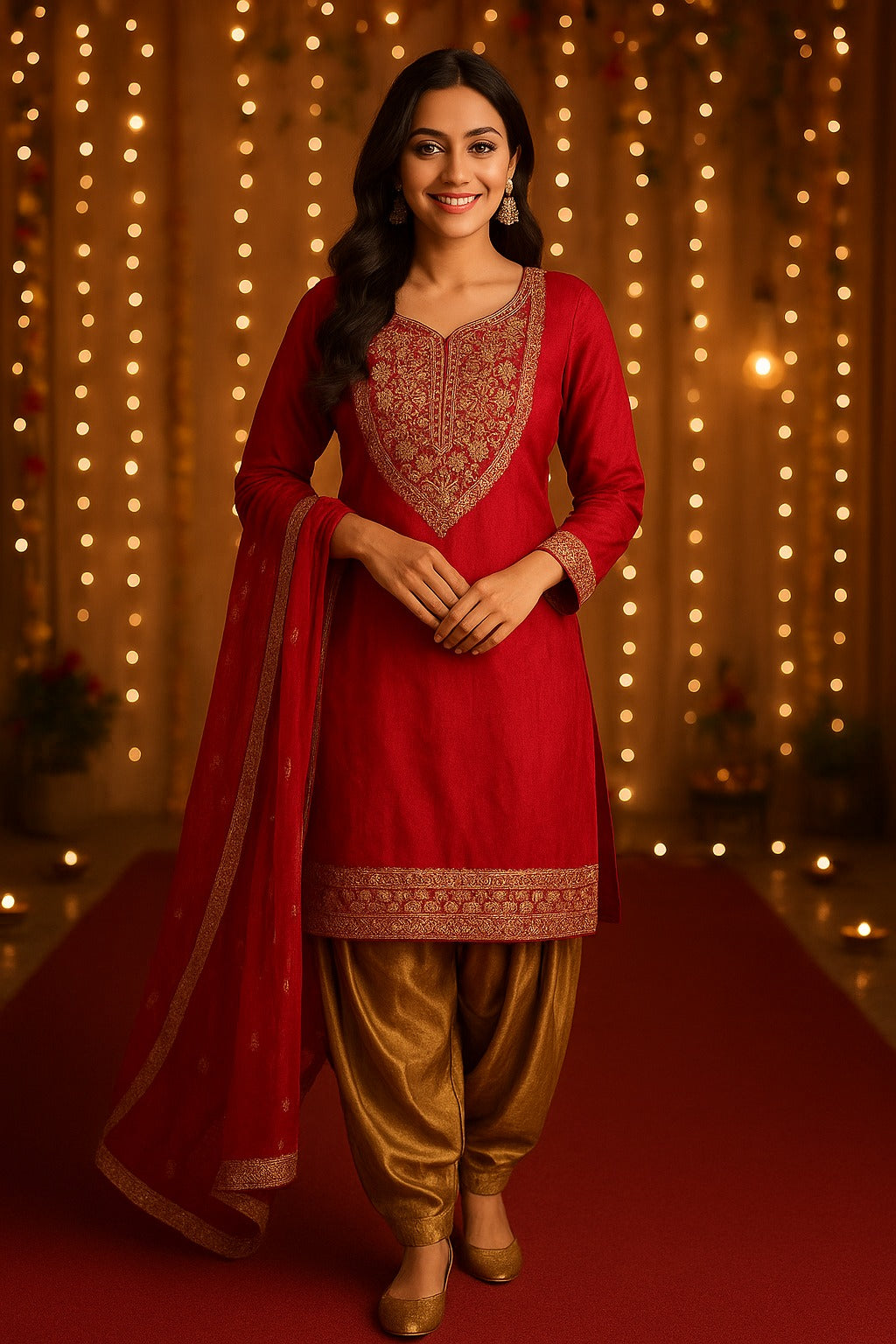 Aarohi Embroidered Patiala Suit Set