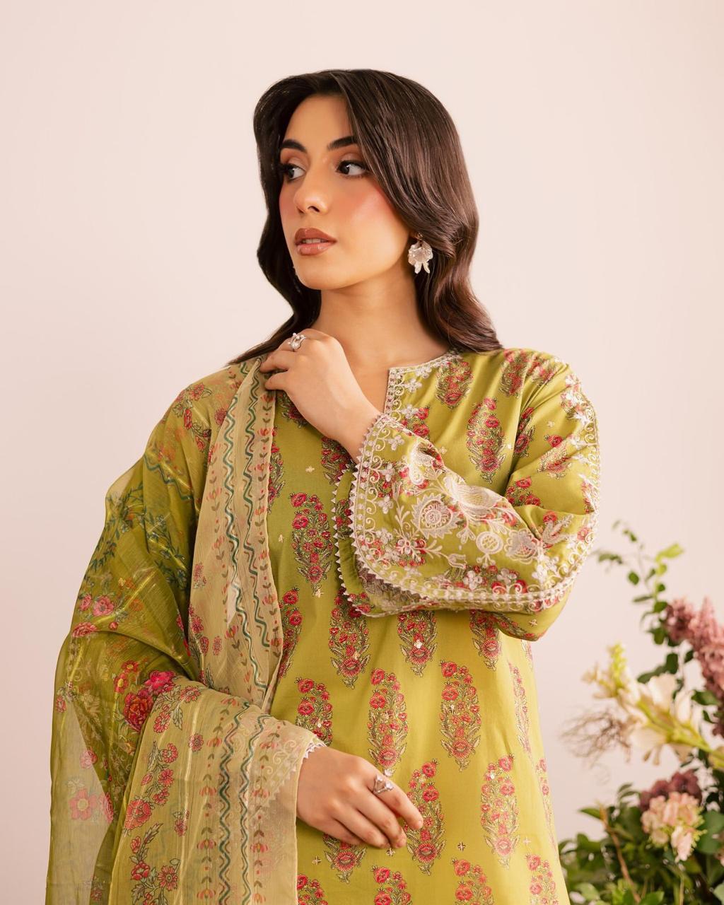 Floral Breeze Embroidered Lawn Suit
