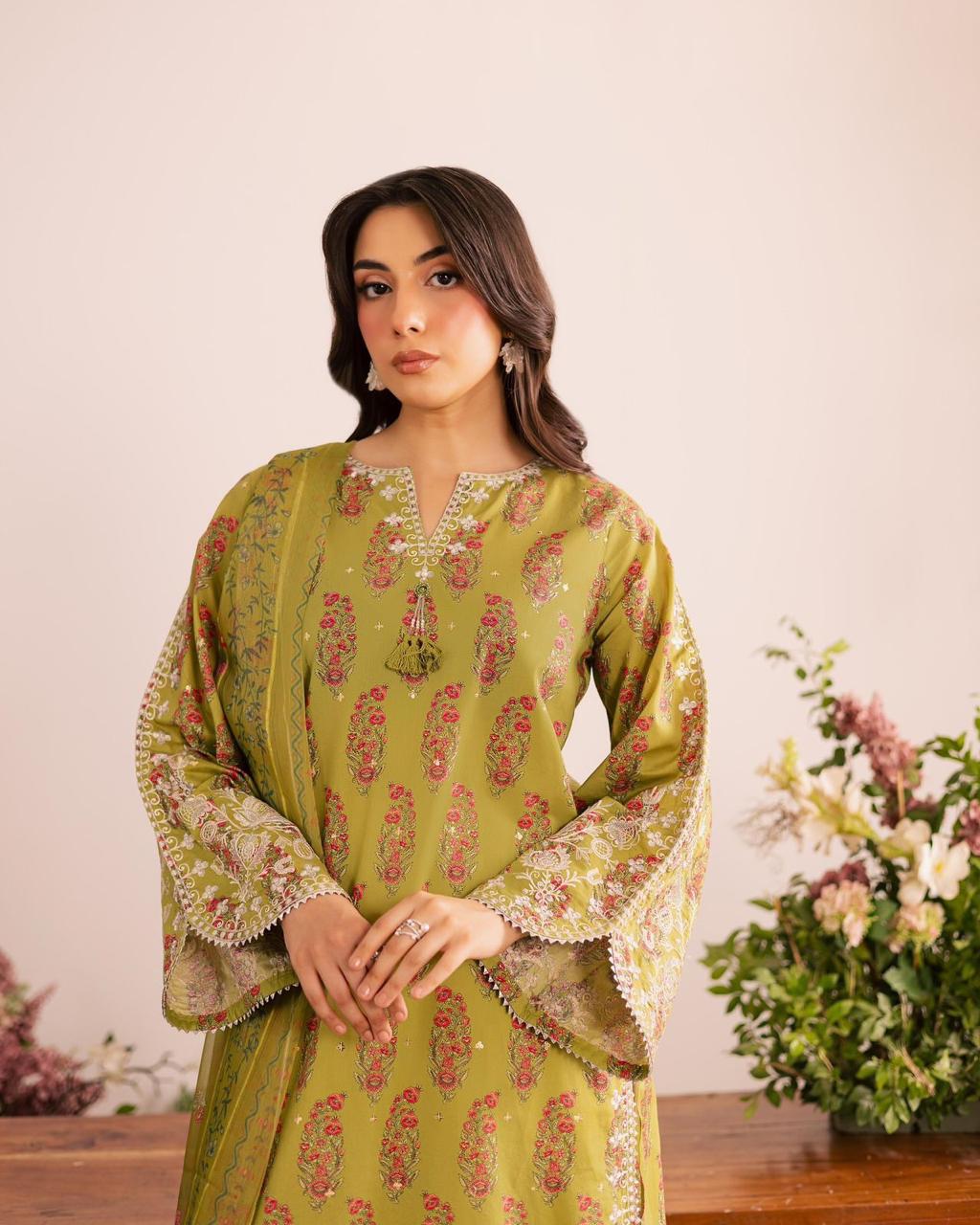 Floral Breeze Embroidered Lawn Suit