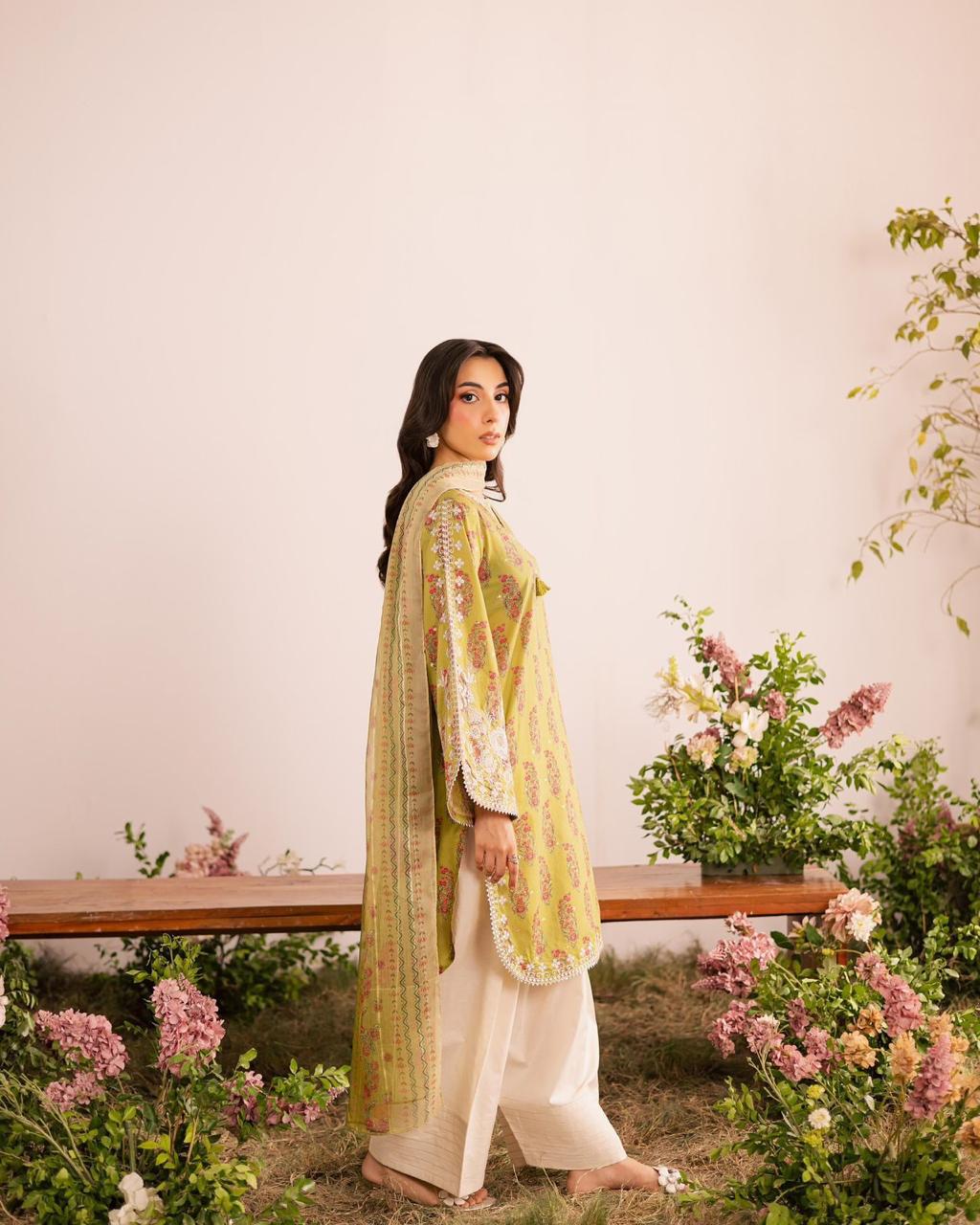 Floral Breeze Embroidered Lawn Suit