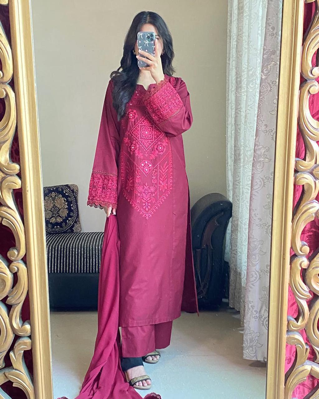 Ruby Mirage Suit Set